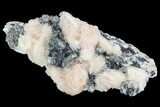 Cerussite Crystals with Bladed Barite on Galena - Morocco #100766-1